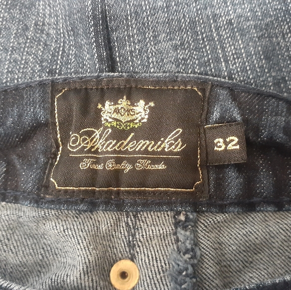 Akademiks Vintage Y2K Women's Embellished Slim Fit Jeans Blue Sequins Size 32 - Picture 10 of 12